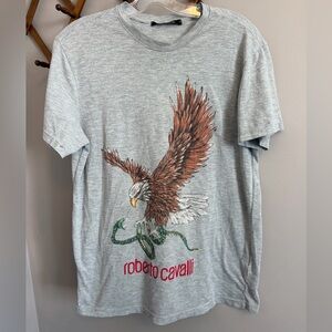 Roberto Cavalli Eagle Snake Graphic T-Shirt Grey L